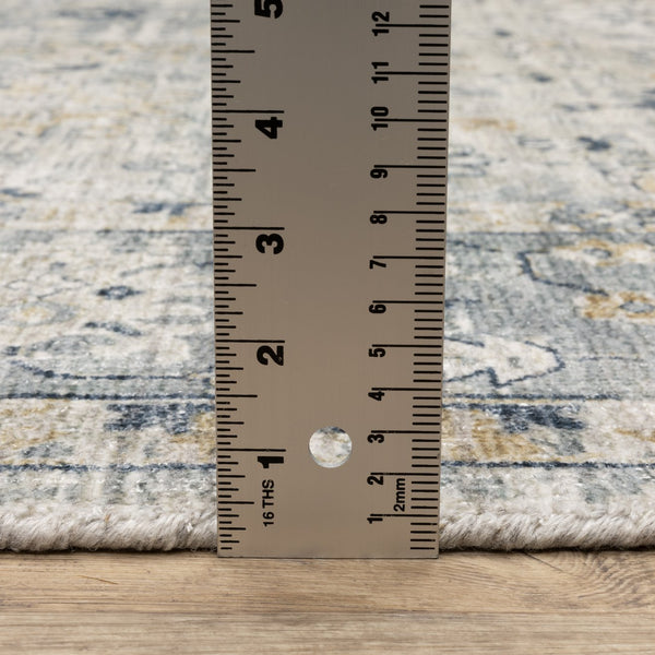 Oriental Weavers Windham Vintage Traditional Area Rug In Soft Tones - Hand-loomed Luxury For Timeless Elegance Grey,Blue Viscose Wwin01182274st