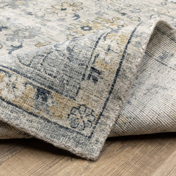 Oriental Weavers Windham Vintage Traditional Area Rug In Soft Tones - Hand-loomed Luxury For Timeless Elegance Grey,Blue Viscose Wwin01182274st
