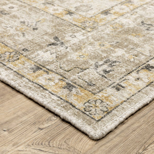 Oriental Weavers Windham Vintage Traditional Indoor Area Rug - Luxurious Hand-loomed Wool & Viscose Design In India Beige,Gold Viscose Wwin02076305st