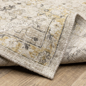 Oriental Weavers Windham Vintage Traditional Indoor Area Rug - Luxurious Hand-loomed Wool & Viscose Design In India Beige,Gold Viscose Wwin02076305st