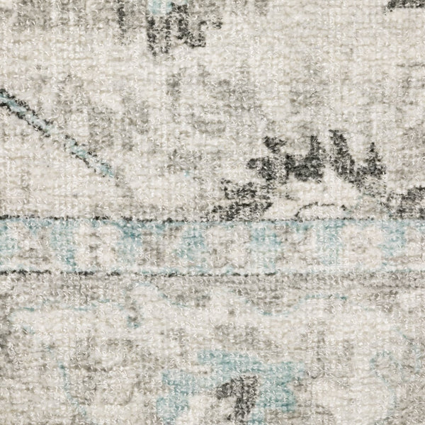 Oriental Weavers Windham Vintage Traditional Indoor Area Rug - Luxurious Hand-loomed Wool & Viscose Design Ivory,Teal Blue Viscose Wwin04305427st