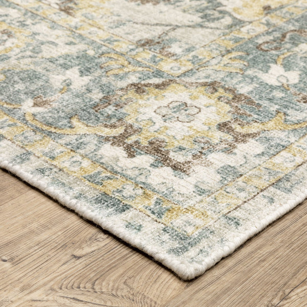 Oriental Weavers Windham Vintage Traditional Hand-loomed Area Rug In Luxurious Wool And Viscose - Timeless Elegance Ivory,Blue Viscose Wwin06182274st