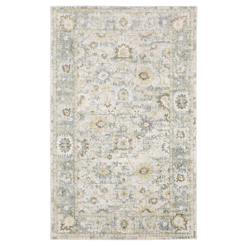 Oriental Weavers Windham Vintage Traditional Hand-loomed Area Rug In Luxurious Wool And Viscose - Timeless Elegance Ivory,Blue Viscose Wwin06182274st