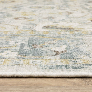 Oriental Weavers Windham Vintage Traditional Hand-loomed Area Rug In Luxurious Wool And Viscose - Timeless Elegance Ivory,Blue Viscose Wwin06182274st