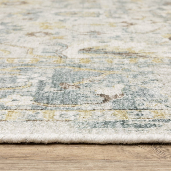 Oriental Weavers Windham Vintage Traditional Hand-loomed Area Rug In Luxurious Wool And Viscose - Timeless Elegance Ivory,Blue Viscose Wwin06182274st