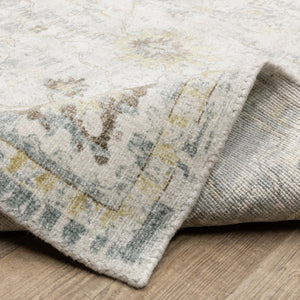 Oriental Weavers Windham Vintage Traditional Hand-loomed Area Rug In Luxurious Wool And Viscose - Timeless Elegance Ivory,Blue Viscose Wwin06182274st