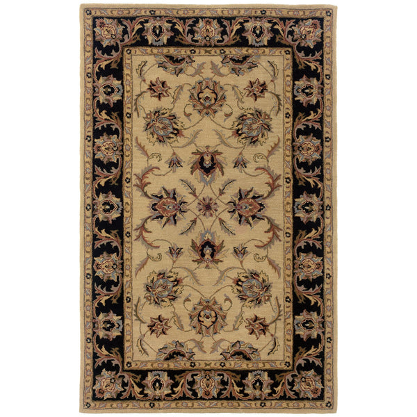 Oriental Weavers Windsor Elegant Hand-tufted Indoor Area Rug With Luxurious Wool Pile And Timeless Transitional Motifs Ivory,Black Wool W23105312443st