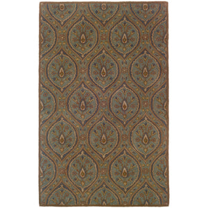 Oriental Weavers Windsor 23108 Blue/Ivory Hand-tufted Indoor Area Rug – Luxurious 9'6" X 13'6" Transitional Design Blue,Ivory Wool W23108312443st