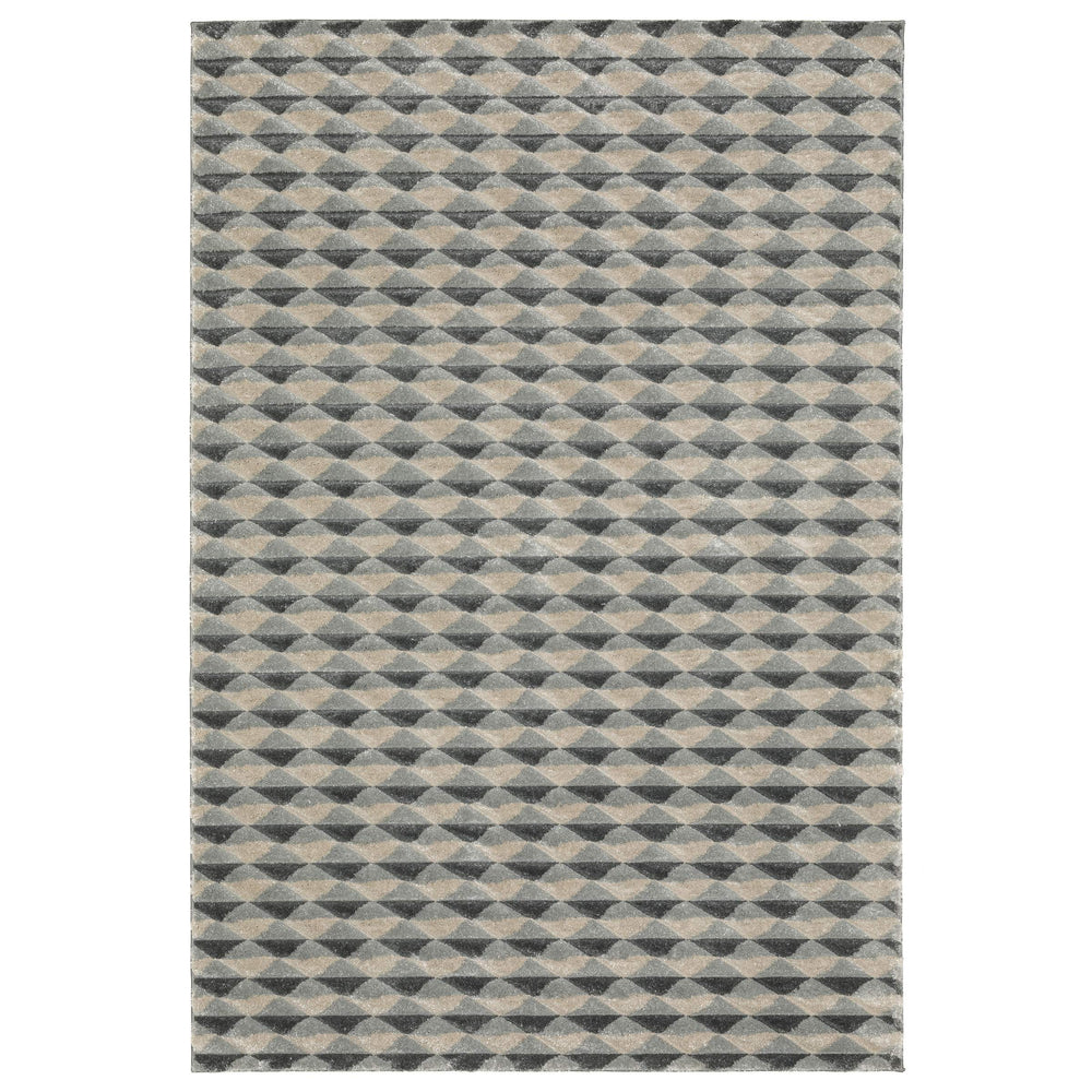 Oriental Weavers Wonder Geometric Diamond Grid Shag Runner Carved Polypropylene Rug for Modern Rooms WWON04056230ST