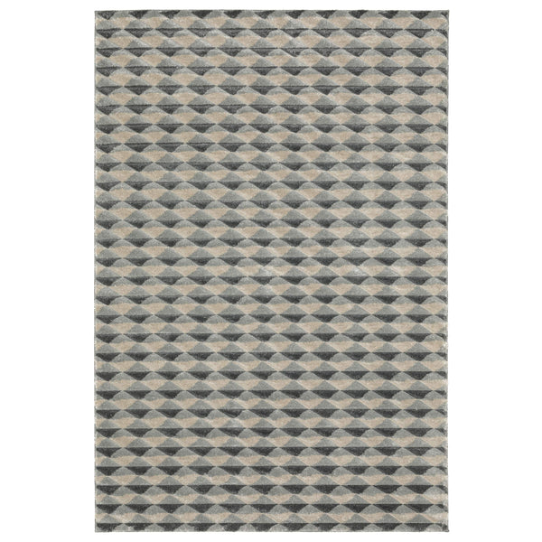 Oriental Weavers Wonder Geometric Diamond Shag Area Rug Plush Polypropylene Accent for Modern Living Rooms 9'10" x 12'10" WWON04300390ST