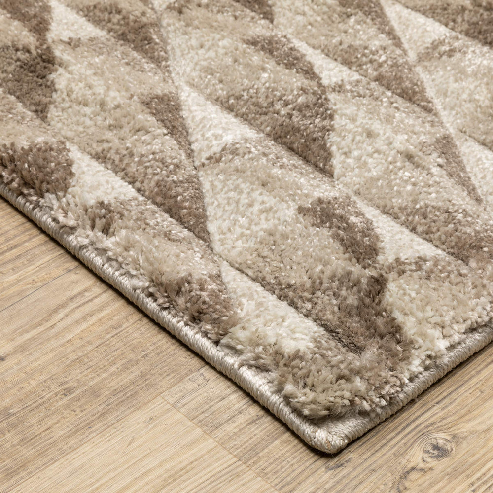Oriental Weavers Wonder Geometric Shag Runner Rug Soft Polypropylene High Pile for Modern Living Spaces WWON05056230ST