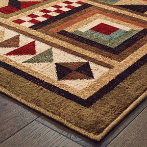 Oriental Weavers Woodlands Cozy Lodge Motif Indoor Area Rug - Vibrant Colors And Rustic Charm For Any Space Brown,Multi Polypropylene W9596a058230st