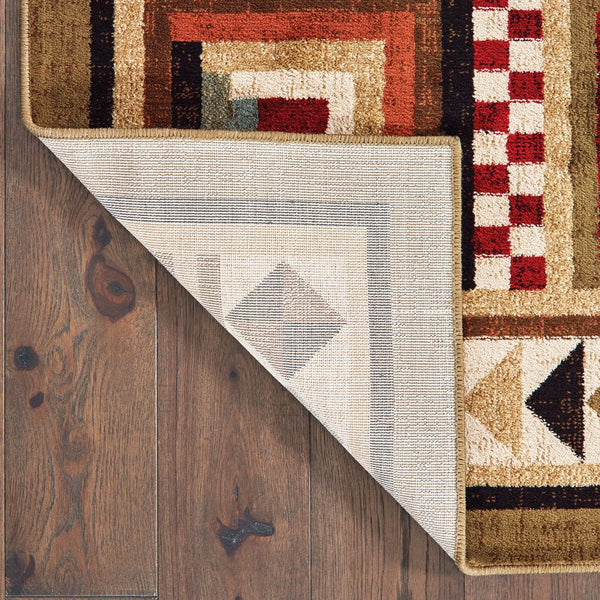 Oriental Weavers Woodlands Cozy Lodge Motif Indoor Area Rug - Vibrant Colors And Rustic Charm For Any Space Brown,Multi Polypropylene W9596a058230st