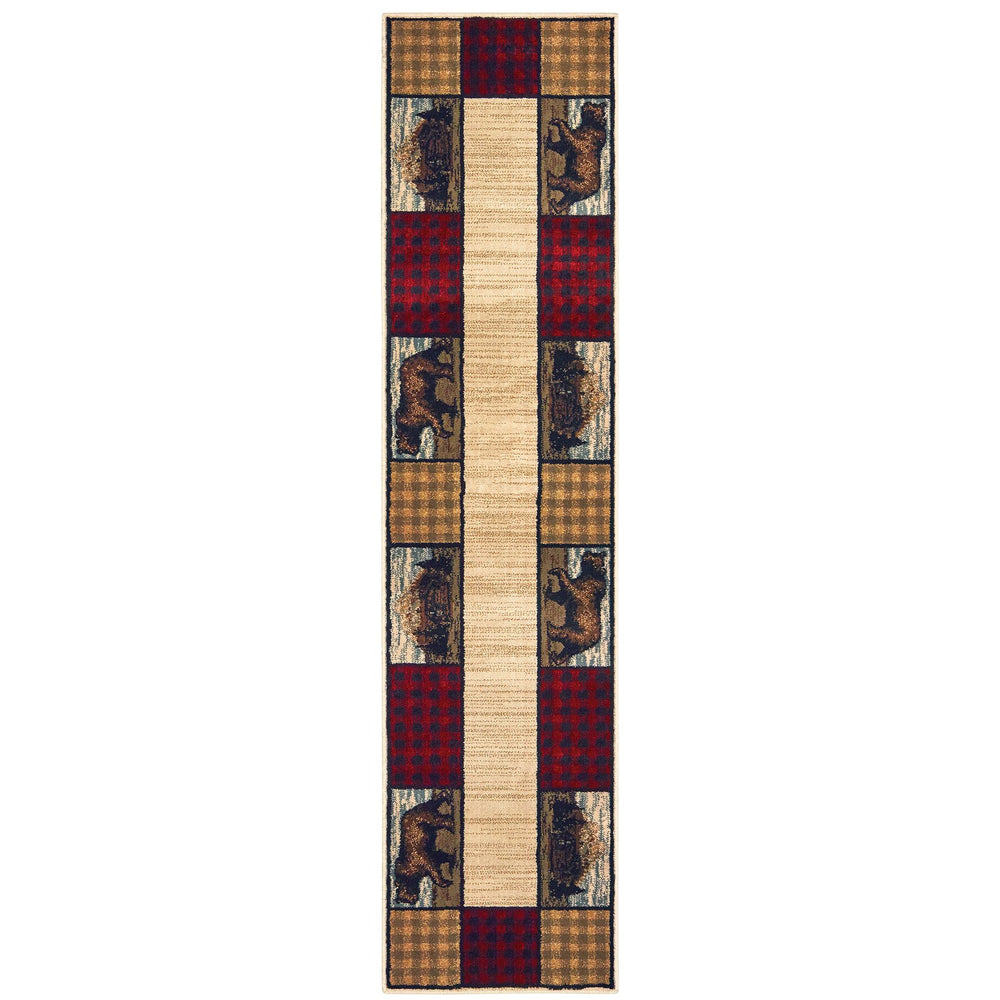 Oriental Weavers Woodlands Indoor Area Rug - Charming Lodge Motifs With Rustic Colors, Cozy Style For Any Space Ivory,Multi Polypropylene W9603c058230st