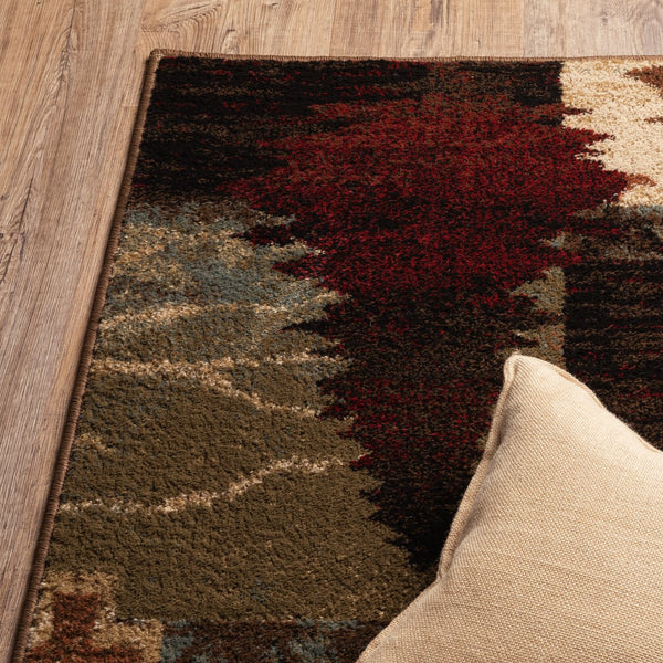 Oriental Weavers Woodlands Cozy Lodge-inspired Area Rug With Traditional Forest Motifs - Machine-woven Usa Design Brown,Rust Polypropylene W9649a058230st