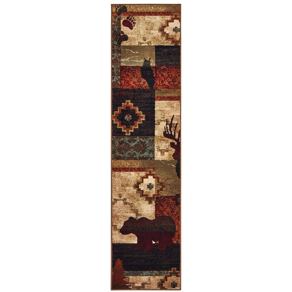 Oriental Weavers Woodlands Cozy Lodge-inspired Area Rug With Traditional Forest Motifs - Machine-woven Usa Design Brown,Rust Polypropylene W9649a058230st
