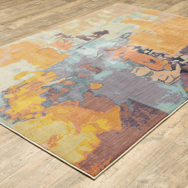 Oriental Weavers Xanadu Indoor Area Rug - Vibrant Pastel Patterns In Soft Polypropylene For Stylish Home Décor Orange,Purple Polypropylene X070x6117165st