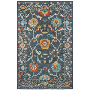 Oriental Weavers Zahra Hand-tufted Wool Indoor Area Rug In Vibrant Boho Designs For Cozy And Stylish Spaces Blue,Gold Wool Z75501106167st