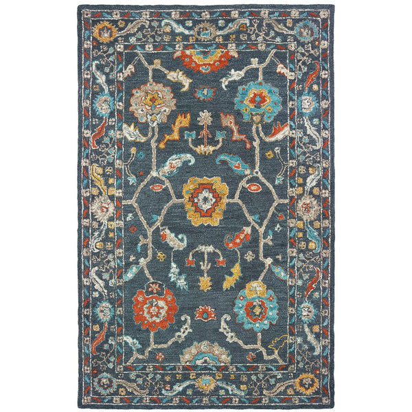 Oriental Weavers Zahra Hand-tufted Wool Indoor Area Rug In Vibrant Boho Designs For Cozy And Stylish Spaces Blue,Gold Wool Z75501106167st