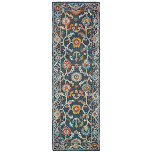 Oriental Weavers Zahra Hand-tufted Wool Indoor Area Rug In Vibrant Boho Designs For Cozy And Stylish Spaces Blue,Gold Wool Z75501076243st
