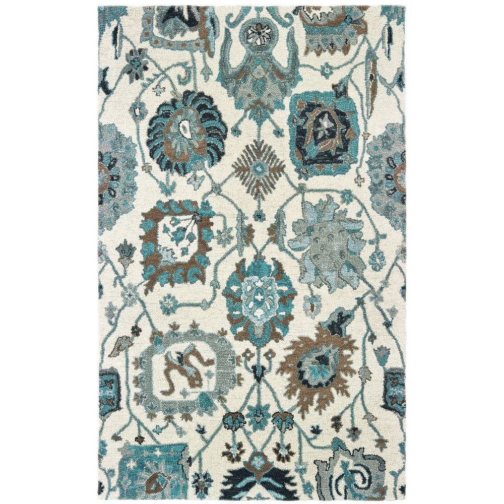 Oriental Weavers Zahra Hand-tufted Wool Area Rug - Cozy Boho Design With Pops Of Color To Elevate Your Home Decor Ivory,Blue Wool Z75503106167st