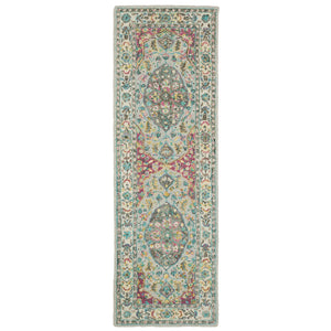 Oriental Weavers Zahra Hand-tufted 100% Wool Indoor Area Rug - Cozy, Boho Traditional Design With Vibrant Accents Grey,Pink Wool Z75504076243st
