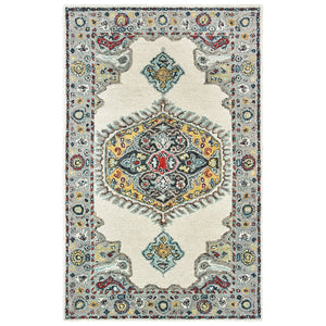 Oriental Weavers Zahra Hand-tufted 100% Wool Area Rug In Tonal Neutrals - Cozy Boho Charm For Any Space Ivory,Grey Wool Z75505106167st