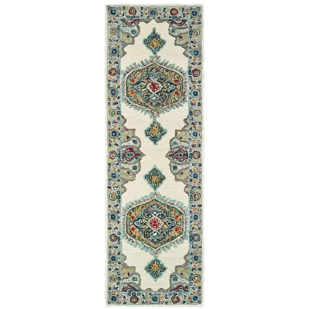 Oriental Weavers Zahra Hand-tufted 100% Wool Area Rug In Tonal Neutrals - Cozy Boho Charm For Any Space Ivory,Grey Wool Z75505076243st