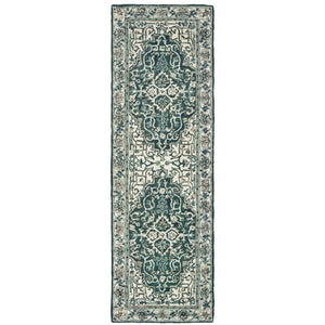 Oriental Weavers Zahra Hand-tufted Wool Indoor Area Rug - Cozy Boho Charm With Colorful Accents For Any Space Grey,Blue Wool Z75506076243st