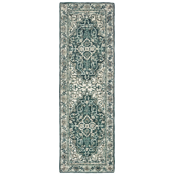 Oriental Weavers Zahra Hand-tufted Wool Indoor Area Rug - Cozy Boho Charm With Colorful Accents For Any Space Grey,Blue Wool Z75506076243st