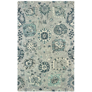 Oriental Weavers Zahra Hand-tufted Wool Indoor Area Rug - Cozy Boho Design With Vibrant Pops Of Color For Your Space Grey,Blue Wool Z75508106167st