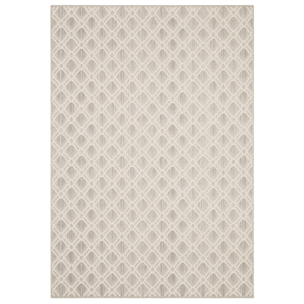 Oriental Weavers Zarina Diamond Trellis Polypropylene Indoor Outdoor Runner Rug Neutral Earthy Tones ZZAR01056230ST