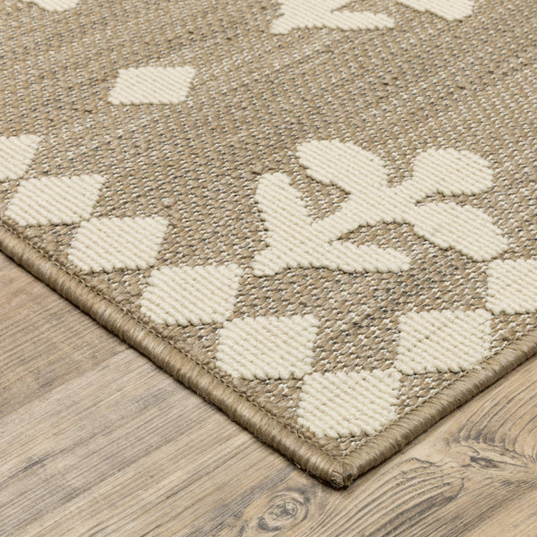 Oriental Weavers Zarina Polypropylene Flatweave Indoor Outdoor Runner Rug with Earthy Botanical Motifs ZZAR02056230ST