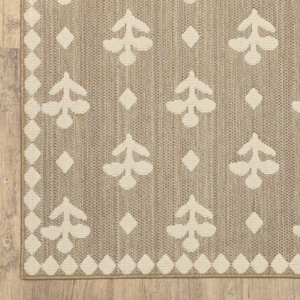 Oriental Weavers Zarina Polypropylene Flatweave Indoor Outdoor Rug with Botanical Design for Patios and Living Areas 9'10" x 12'10" ZZAR02300390ST