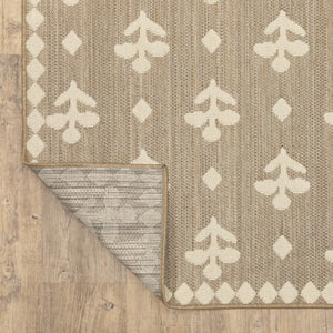Oriental Weavers Zarina Polypropylene Flatweave Indoor Outdoor Runner Rug with Earthy Botanical Motifs ZZAR02056230ST