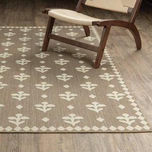 Oriental Weavers Zarina Polypropylene Flatweave Indoor Outdoor Rug with Botanical Design for Patios and Living Areas 9'10" x 12'10" ZZAR02300390ST