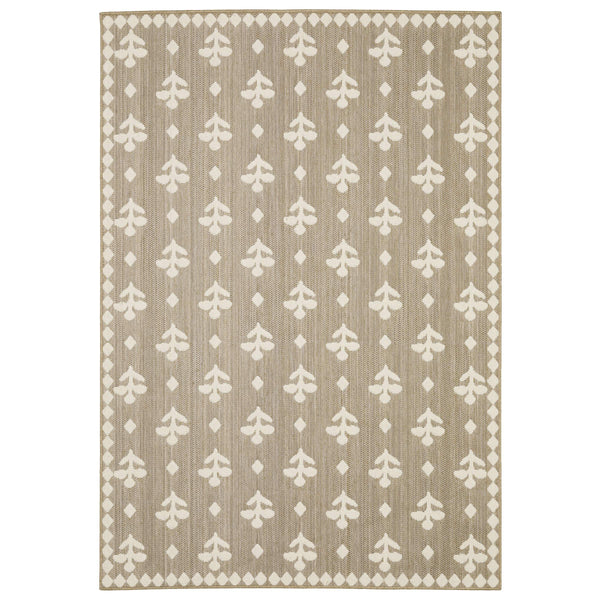 Oriental Weavers Zarina Polypropylene Flatweave Indoor Outdoor Runner Rug with Earthy Botanical Motifs ZZAR02056230ST