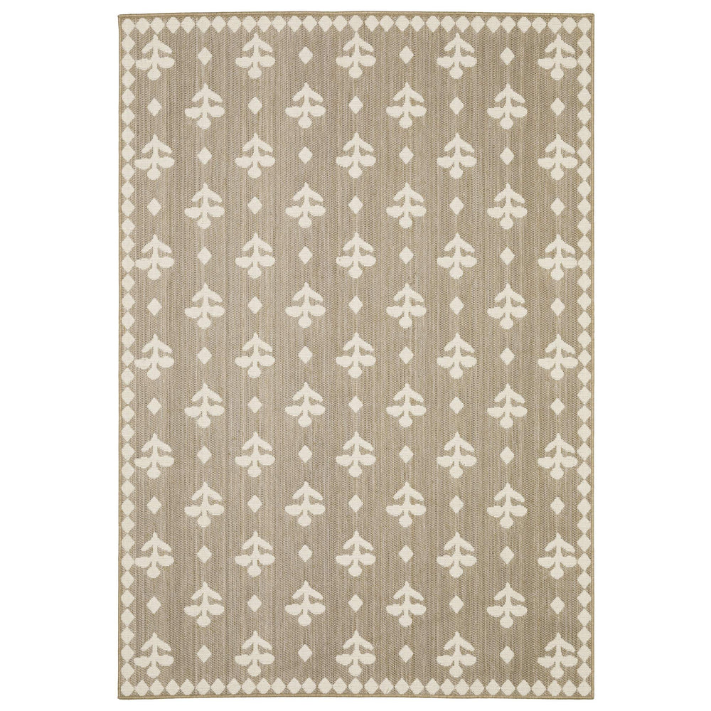 Oriental Weavers Zarina Polypropylene Flatweave Indoor Outdoor Rug with Botanical Design for Patios and Living Areas 9'10" x 12'10" ZZAR02300390ST