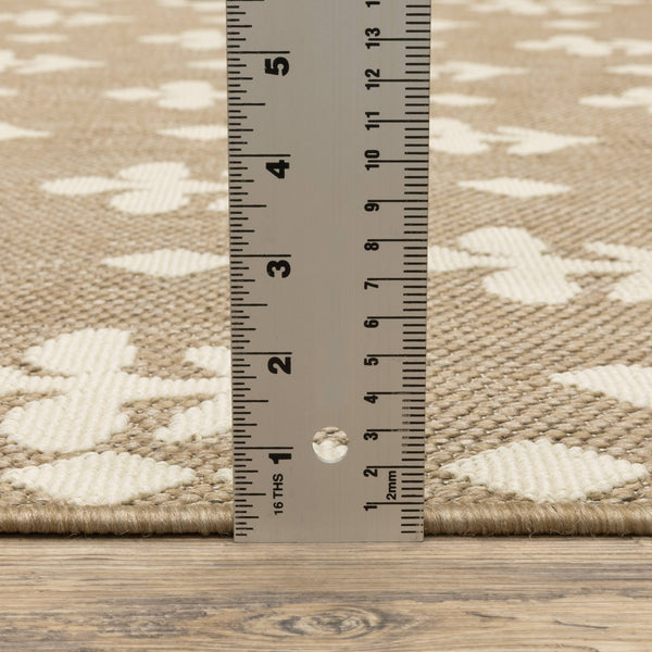 Oriental Weavers Zarina Polypropylene Flatweave Indoor Outdoor Rug with Botanical Design for Patios and Living Areas 9'10" x 12'10" ZZAR02300390ST
