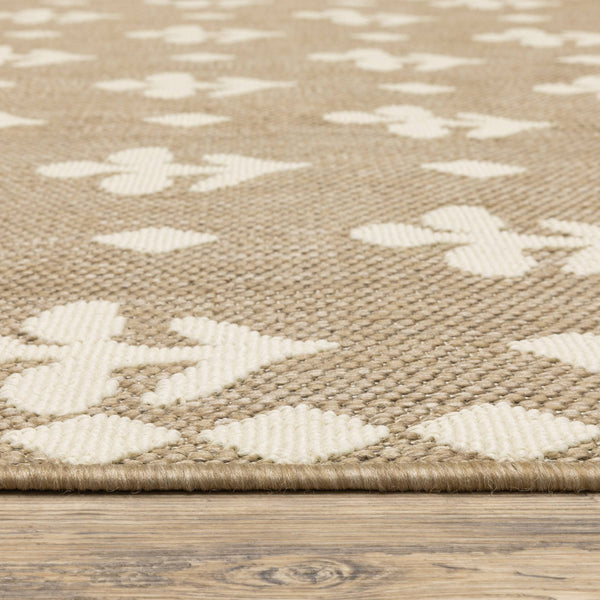 Oriental Weavers Zarina Polypropylene Flatweave Indoor Outdoor Rug with Botanical Design for Patios and Living Areas 9'10" x 12'10" ZZAR02300390ST