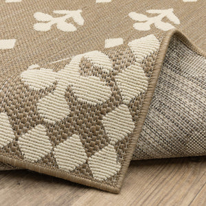 Oriental Weavers Zarina Polypropylene Flatweave Indoor Outdoor Rug with Botanical Design for Patios and Living Areas 9'10" x 12'10" ZZAR02300390ST