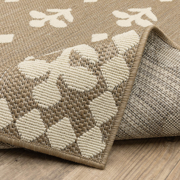 Oriental Weavers Zarina Polypropylene Flatweave Indoor Outdoor Rug with Botanical Design for Patios and Living Areas 9'10" x 12'10" ZZAR02300390ST