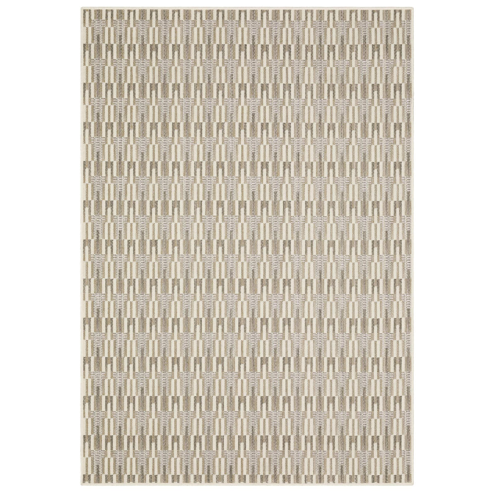 Oriental Weavers Zarina Polypropylene Flatweave Indoor Outdoor Rug Geometric Earthy Neutral Stain Resistant Patio 7'10" x 10' ZZAR03240305ST
