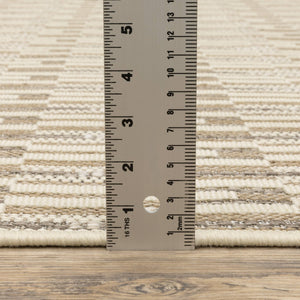 Oriental Weavers Zarina Polypropylene Flatweave Indoor Outdoor Rug Geometric Earthy Neutral Stain Resistant Patio 7'10" x 10' ZZAR03240305ST