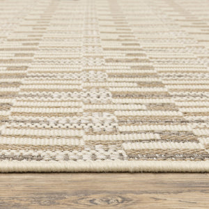 Oriental Weavers Zarina Polypropylene Flatweave Indoor Outdoor Rug Geometric Earthy Neutral Stain Resistant Patio 7'10" x 10' ZZAR03240305ST