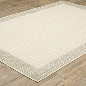Oriental Weavers Zarina Polypropylene Flatweave Indoor Outdoor Rug with Stripe and Chevron Border Design 7'10" x 10' ZZAR04240305ST
