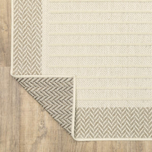 Oriental Weavers Zarina Polypropylene Flatweave Indoor Outdoor Rug with Stripe and Chevron Border Design 7'10" x 10' ZZAR04240305ST