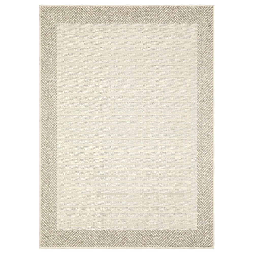 Oriental Weavers Zarina Polypropylene Indoor Outdoor Runner Rug with Stripe and Chevron Border Design ZZAR04056230ST