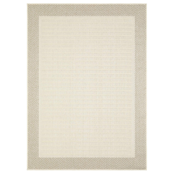 Oriental Weavers Zarina Polypropylene Flatweave Indoor Outdoor Rug with Stripe and Chevron Border Design 7'10" x 10' ZZAR04240305ST