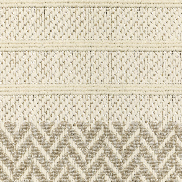 Oriental Weavers Zarina Polypropylene Flatweave Indoor Outdoor Rug with Stripe and Chevron Border Design 7'10" x 10' ZZAR04240305ST